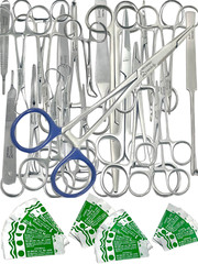 PREMIUM GERMAN 82 PCS GENERAL SURGERY SPAY PACK SURGICAL DENTAL INSTRUMENTS KIT
