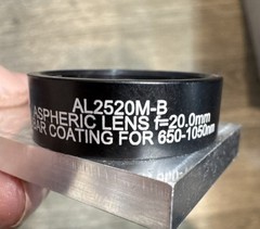 Thorlabs AL2520M-B Aspheric Lens f=20.0mm BBAR Coating 650-1050nm