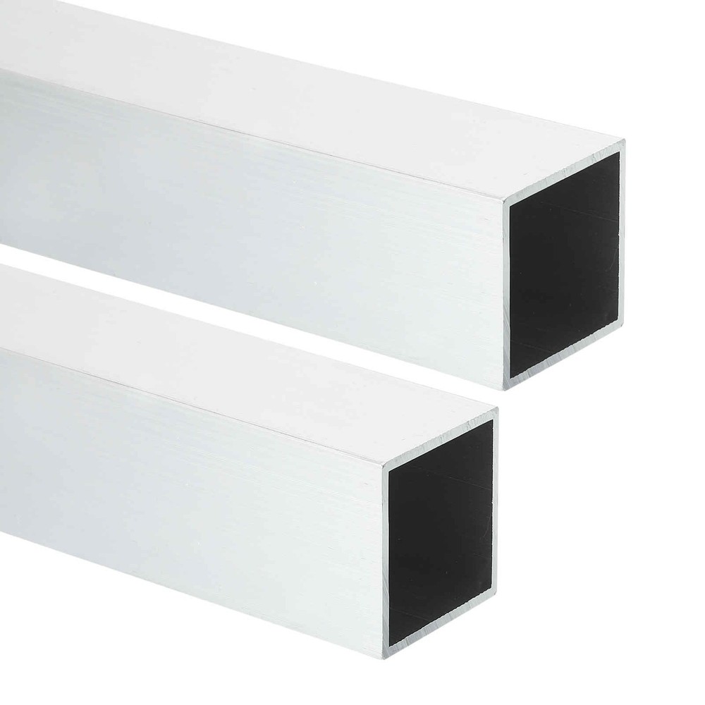 Aluminum Square Tubing 1.5×1.5×16 Inch 0.08 Wall 6063 Metal Profile 2 PCS