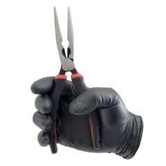 6 MIL BLACK NITRILE GLOVES WITH RAISED DIAMOND TEXTURE, HEAVY DUTY BOX OF 200