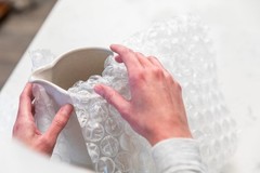 Bubble Cushioning Wrap 15ft Clear Moving Packing Roll Perforated Every 12in NEW