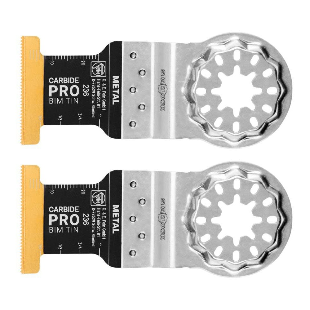 Fein Carbide PRO 1-3/8 in. x 3-1/2 in. Bi-Metal E-Cut Saw Blade – 2 Pack