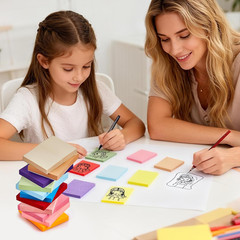 (40 Pads) Sticky Notes 1.5×2 in, 16 Colors Post Self Stick Pad Its, Clean Remova