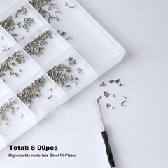 Mini Micro Small Phillips Pan Head Machine Screws Assortment Kit Nickel 800 Pcs