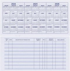 20Pack Checkbook Register, Check Registers for Personal Blank Ledger Transaction