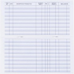 20 Pack Checkbook Register, Check Registers for Personal, Blank Ledger Transacti
