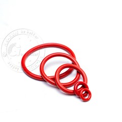 Food Grade O-Ring 5mm Cross Section 18mm-90mm OD Red Silicone Seals O-Rings