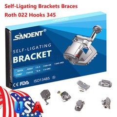 20Pcs/Pack Dental Orthodontic Self Ligating Braces Bracket Metal Brackets