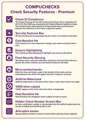 2500 High Security Blank Check Stock Paper – Check on Top – Gold Basketweave