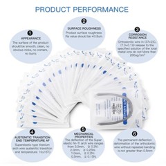 AZDENT Dental Orthodontic Super Elastic NITI Rectangular Arch Wires Ovoid Form