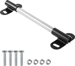 (1 Set) Heavy-Duty Wheelbarrow Axle 10 x 0.63” Axle+Brackets, Black,Silver