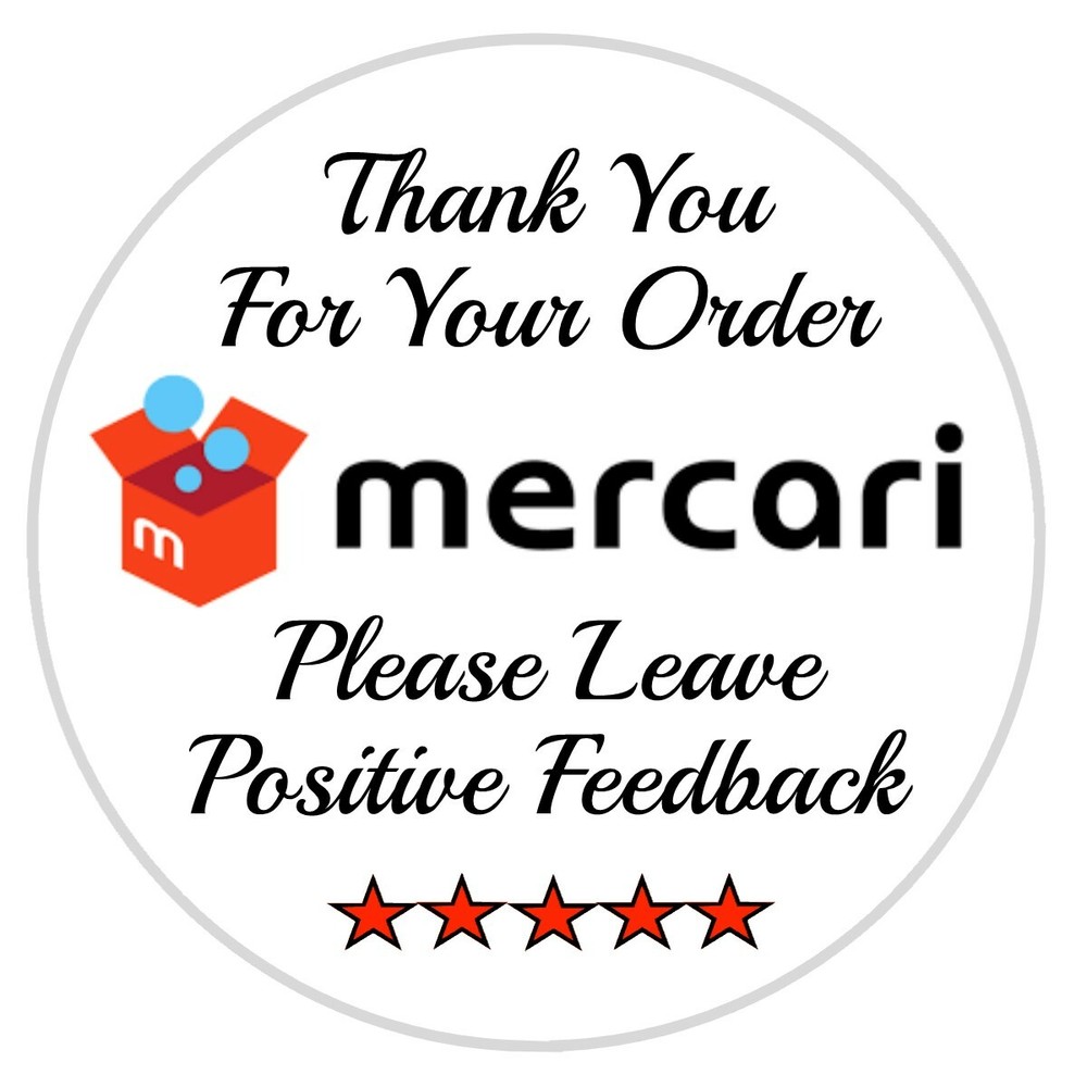 Thank You For Your Mercari Purchase Labels / Stickers / Seals – Multiple Sizes