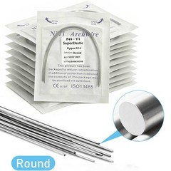 Dental Super Elastic Niti Arch Wire Round Ovoid Form Bracket Braces 10 packs