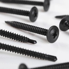 #8 x 1 5/8” Phillips Truss Head Black Sheet Metal Self Tapping Screw Qty 500