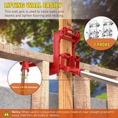2 Pack Wall Jack, Portable Wall Jacks for Framing, Use with 1-1/2 X 3-1/2 in …