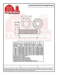 5/16″-18 Grade 5 Serrated Hex Flange Screws Frame Bolts Zinc (Pick Length & Qty)