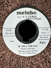Metabo Flap Wheel 105×100 mm P 60 New Open Box