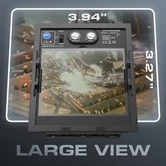 Large View True Color Solar Power Auto Darken Welding Helmet/Hood 4 Arc Sensors