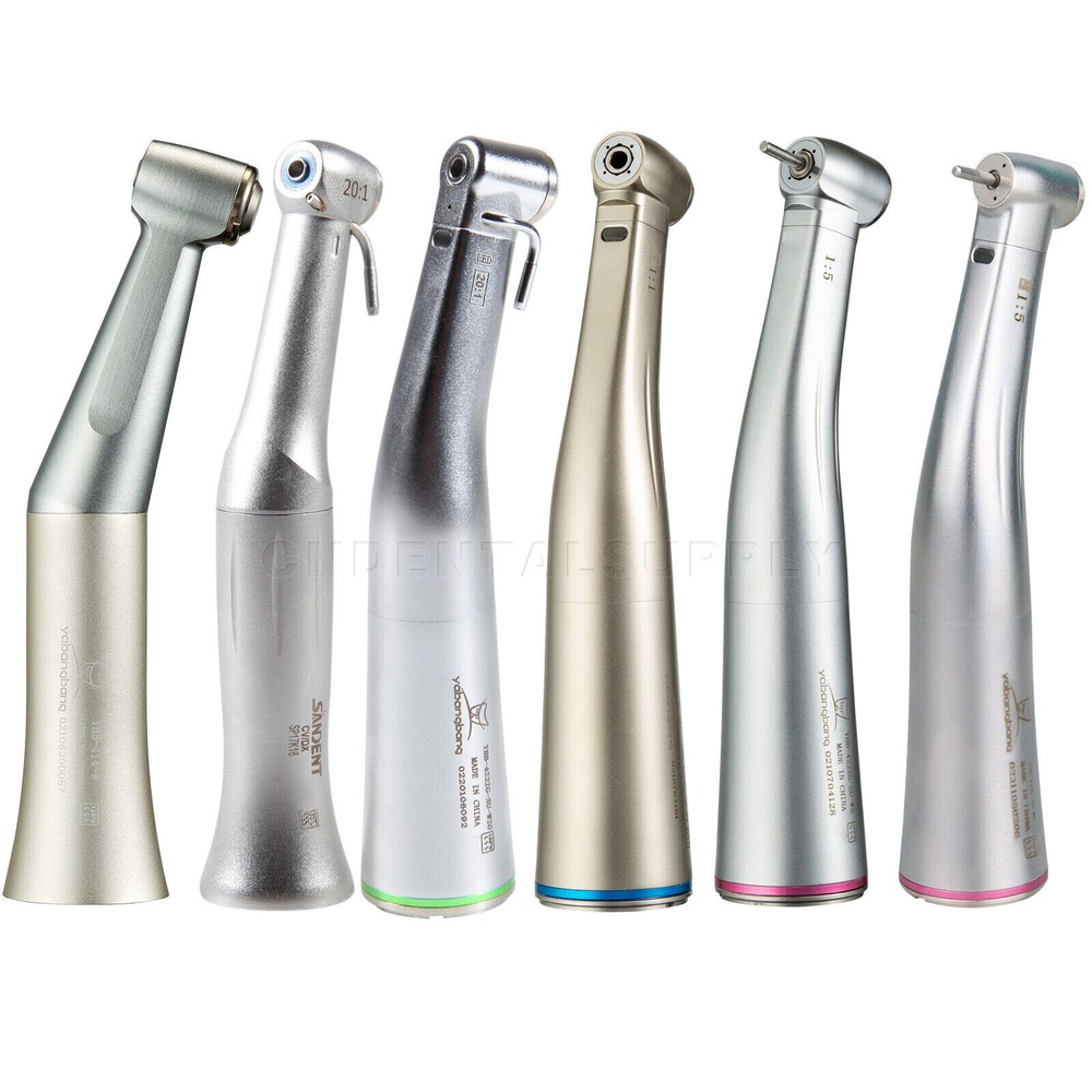 Dental Contra Angle 1:5 1:1 20:1 No-LED/LED Fiber Optic Hand pieces NSK Style