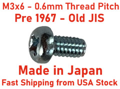 Pre 1967 JIS M3x6 M3x10 0.6mm Thread Pitch Screws – Made in JAPAN Ships from USA