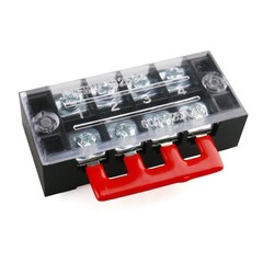 5 sets 600V 15A Dual Row 8 Position Screws Terminal Electric Barrier Strip Block