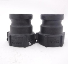 2 Pack Banjo 2″ Male x 2″ Female Thread Cam Lever Coupling Poly