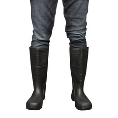 PLAIN TOE PVC RUBBER Waterproof Fishing Hunting Farming Construction WORK BOOTS