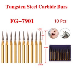 Dental Trimming & Finishing Gold Burs Carbide Bur FG 7901/7902 for High Speed