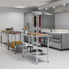 Jefferson 24 in. x 48 in. Stainless Steel Table With Shelf. NSF