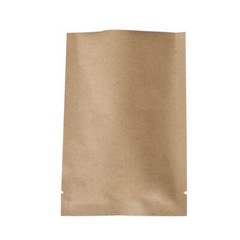 100pcs Heat Seal Flat Kraft Paper Metallized Foil Open Top Bags Outer Size ~4×6″