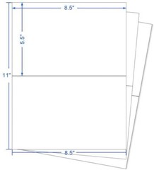 200-1000 Half Sheet Address Shipping Labels Blank Page 8.5 x 5.5 Self Adhesive