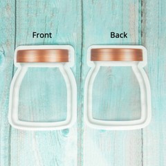 3x4in Color w/Print/Color/Color/w Print Glossy Flat Mylar Zip Lock Jar Shape Bag