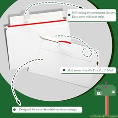 100 Pack 7″x4.35″ Trading Card Shipping Envelopes, Self-Adhesive for Sports Card