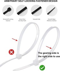 18 Inch Zip Ties Double Sided Toothed,75 LBS Tensile Strength Heavy Duty Cabl…