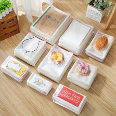 100-1000Pcs Clear Self Adhesive Poly Bags OPP Cellophane Plastic Bags 7 Sizes
