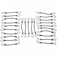 5/16 Inch x 18 Inch Black Bungee Cords Bundle of 25