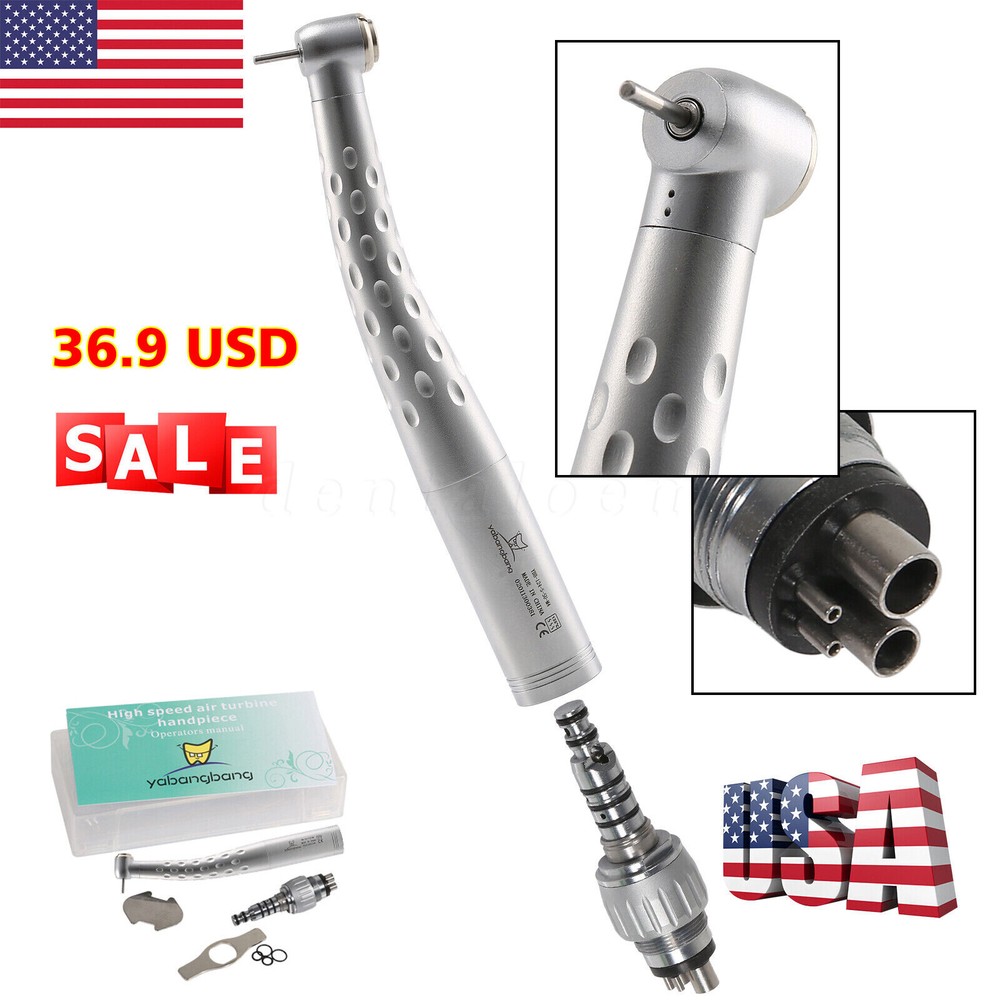 Yabangbang Dental High Speed Handpiece + 4 Hole Quick Coupler Coupling Swivel GB