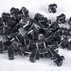 100 Pcs Tact Push Button Switch 2 Pin 6x6x6 mm Micro Momentary Tactile Switch