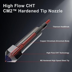 Hotend Upgrade Microswiss FlowTech Creality K2 Plus Leakproof CHT Nozzle Cold