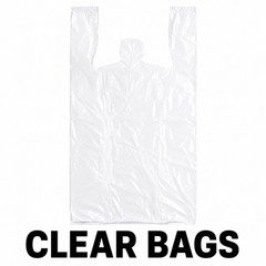 Plain T Shirt Bags 1/6 Large 21×6.5×11.5 Plastic Grocery Carryout 0.51 Mil