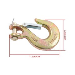 4 Pack 5/16″ G70 Chain Hook Clevis Slip Hook with Safety Latch 14000Lbs Capacity