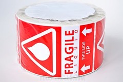 4 Rolls ; 500 Labels 3×5 (3″ x 5″) Pre-Printed Fragile LIQUID This Way Up Labels