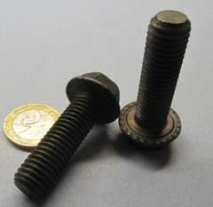Flange Serrated Bolt, 10.9, FT, M12 x 1.75 x 40 mm Length, 5 Pc