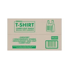 Small T-Shirt Carry-Out Bags, 7″ x 5″ x 15″ (2000 ct.)