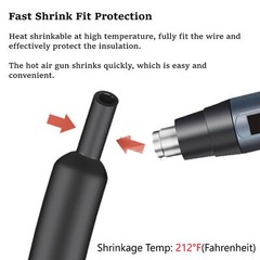 Heat Shrink Tubing Tube Dual Wall 3:1 Marine Adhesive Glue Lined Waterproof Red