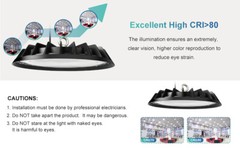 6 Pcs UFO Led High Bay Light 500W Commercial Industrial Warehouse Factory Light