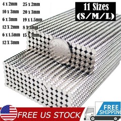 N52 Small Large Neodymium Magnets Disc Round Super Strong Rare Earth Magnet Lot
