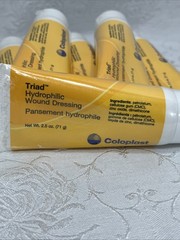 Coloplast Triad Hydrophilic Wound Dressing 2.5 Oz 7 Tubes NEW SEALED