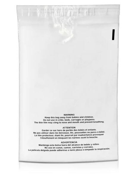 10″ X 12″ Poly Bags Suffocation Warning Clear Merchandise 1.5 mil Self Seal