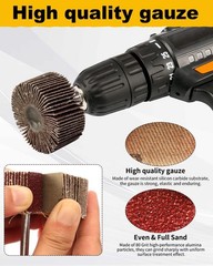8 Pcs Flap Wheel Sander Set 1/4″ Shank 8size Flapper Wheel Longlasting Cylindric